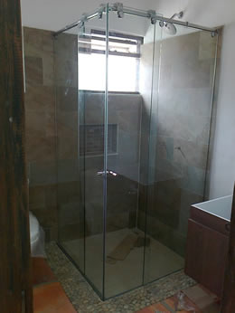 Divibaño deslizante L tubo acero 1