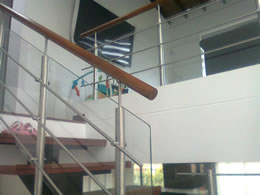 Baranda vidrio acero 1